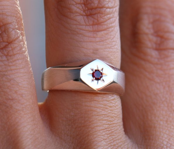 Hexagon Signet Ring - Image 2