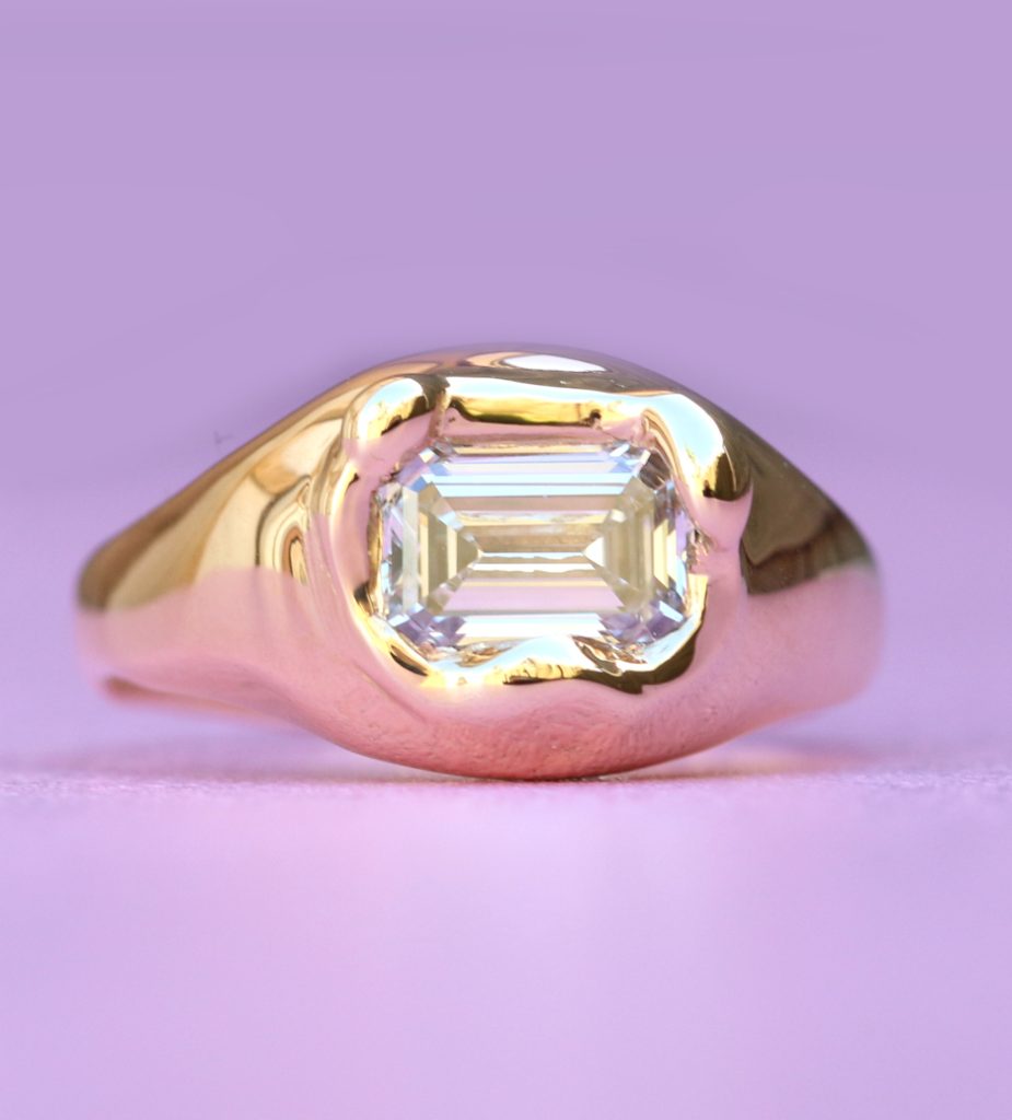 custom-made gold engagement ring